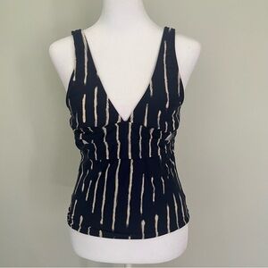 LOFT Black and White Women's Swim Tankini Set Top And Bottom XS